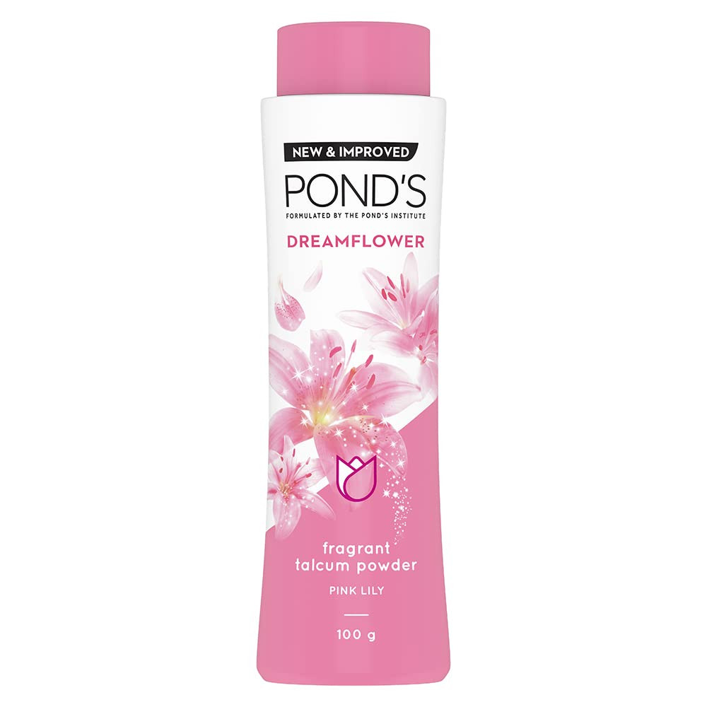 POND'S Dreamflower Fragrant Talc Powder with Vitamin B3, Pack of 1, 100gm VT